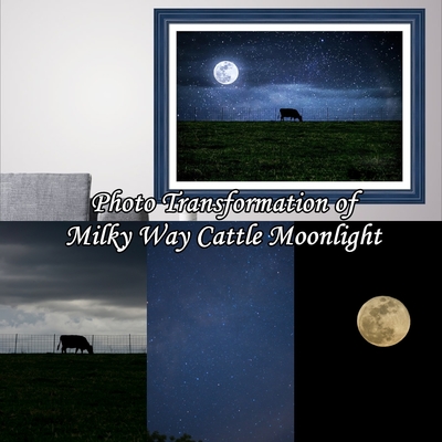 Photo Transformation of Milky Way Cattle Moonlight