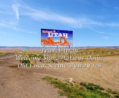 Travel Utah - Welcome Sign, Harley